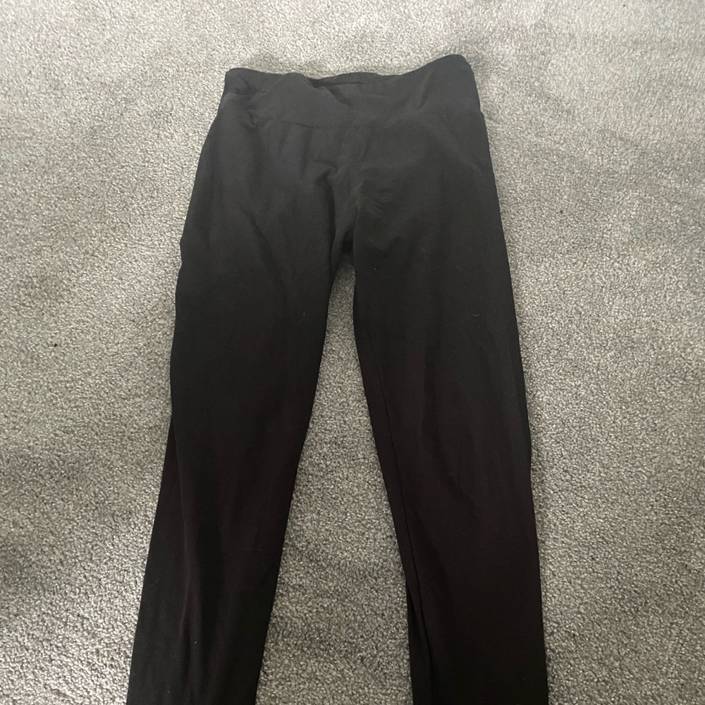 Solid Black athletic leggings